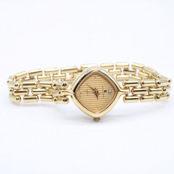 J.B Champion Watch Womens Gold Tone Stainless Steel Classic White Dial Japan Mov - Picture 5 of 8